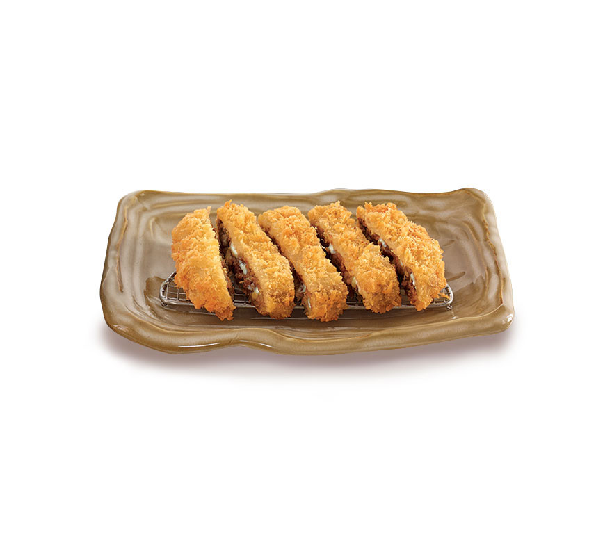 ชีสเบอร์เกอร์หมูชุบแป้งทอด(อาหารจานเดี่ยว)