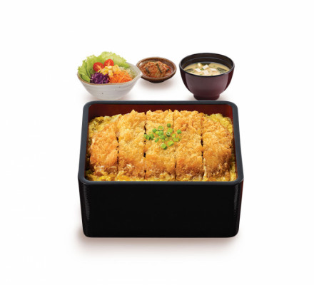 ข้าวหน้าหมูชุบแป้งทอด